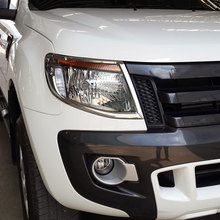 ABS Chromium Styling Chrome Head Light Cover Sticker For Ford Ranger 2012 Hit Car Accessories Exterior Lamp Decoration Products