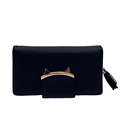 Metallic Cat Ear Fashion Tassel Long Wallet 2016 New Women Korean Style High Quality Change Purse