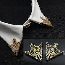 Vintage Brooch Shirt Collar Pin Jewelry Men Suit Brooch Pins Accessaries Cheap Hollow Out V-Shape Brooches Shield brooch CY064