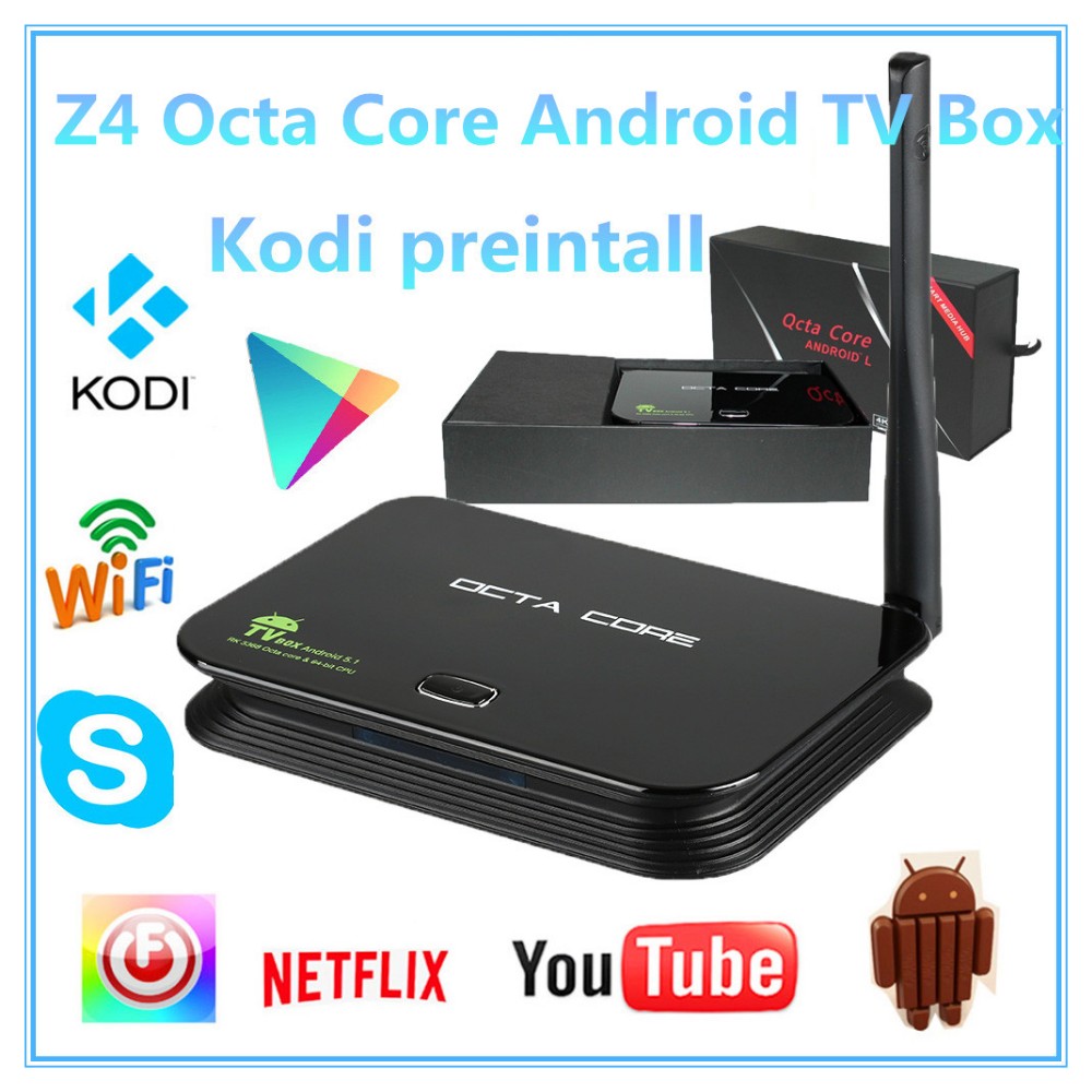 Z4 Rockchip RK3368 Octa Core 64Bit TV Box Cortex A53 Android 5.1 2GB RAM 16GB ROM BT 4.0 Dual wifi 2.4G 5G