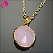 Women Boho Sapphire Crystal Amethyst Druzy Quartz Colares 18K Gold Plated Natural Stone Pendant Necklaces Jewelry