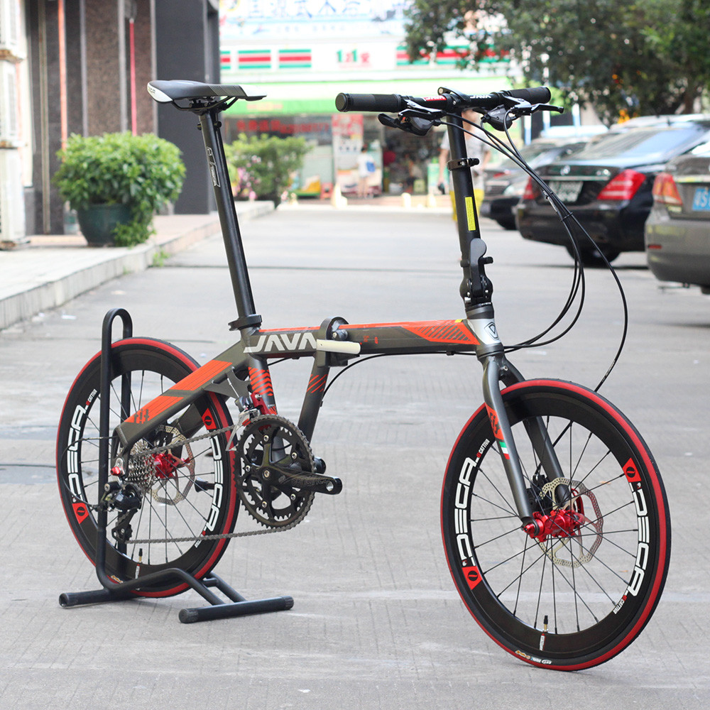 java carbon folding bike