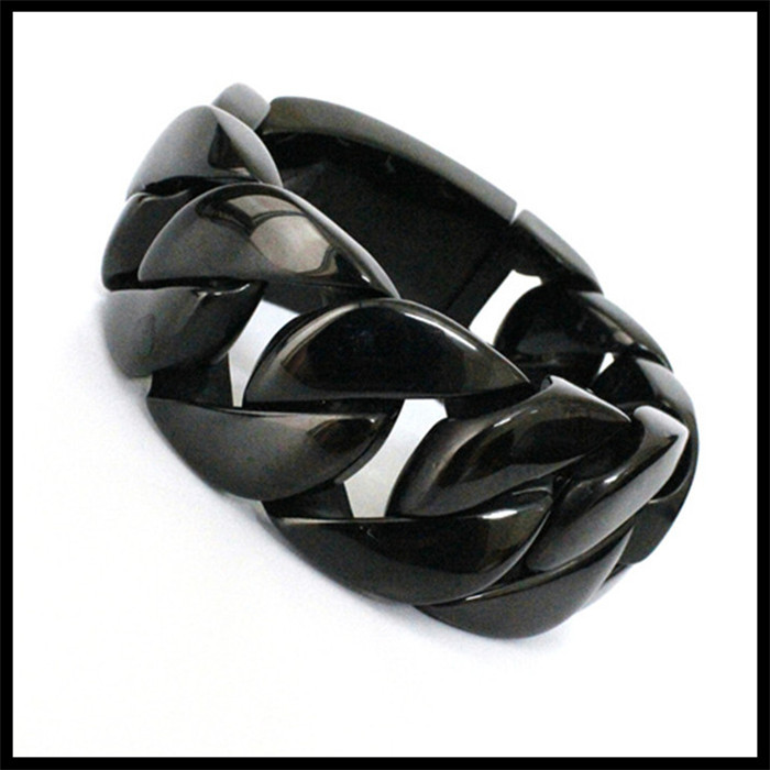 Huge Heavy Cool Man Black Color Bracelet 316L Stainless Steel Hot Fashion Newest Design Heavy Bracelet