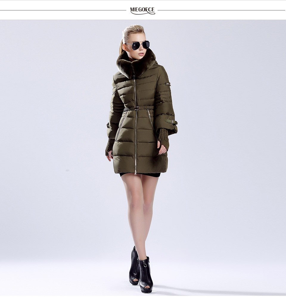 MIEGOFCE Brand New 2015 High Quality Warm Winter Jacket And Coat For Women And Girl\'s Female Warm Parka With Collar Of Rabbit (5)