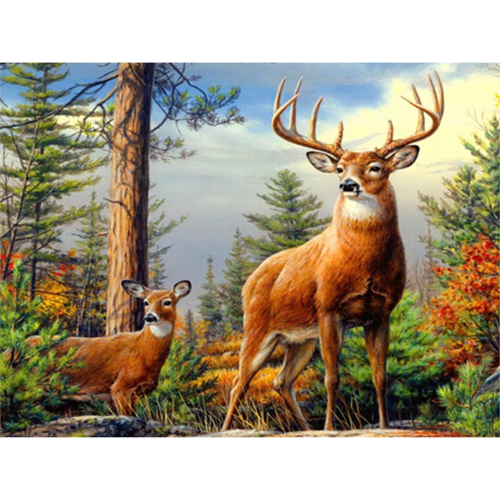 Home artist diamond painting diy cross stitch pictures of rhinestones needlework decoration paint Deer 40X30cm UA-022 wall art