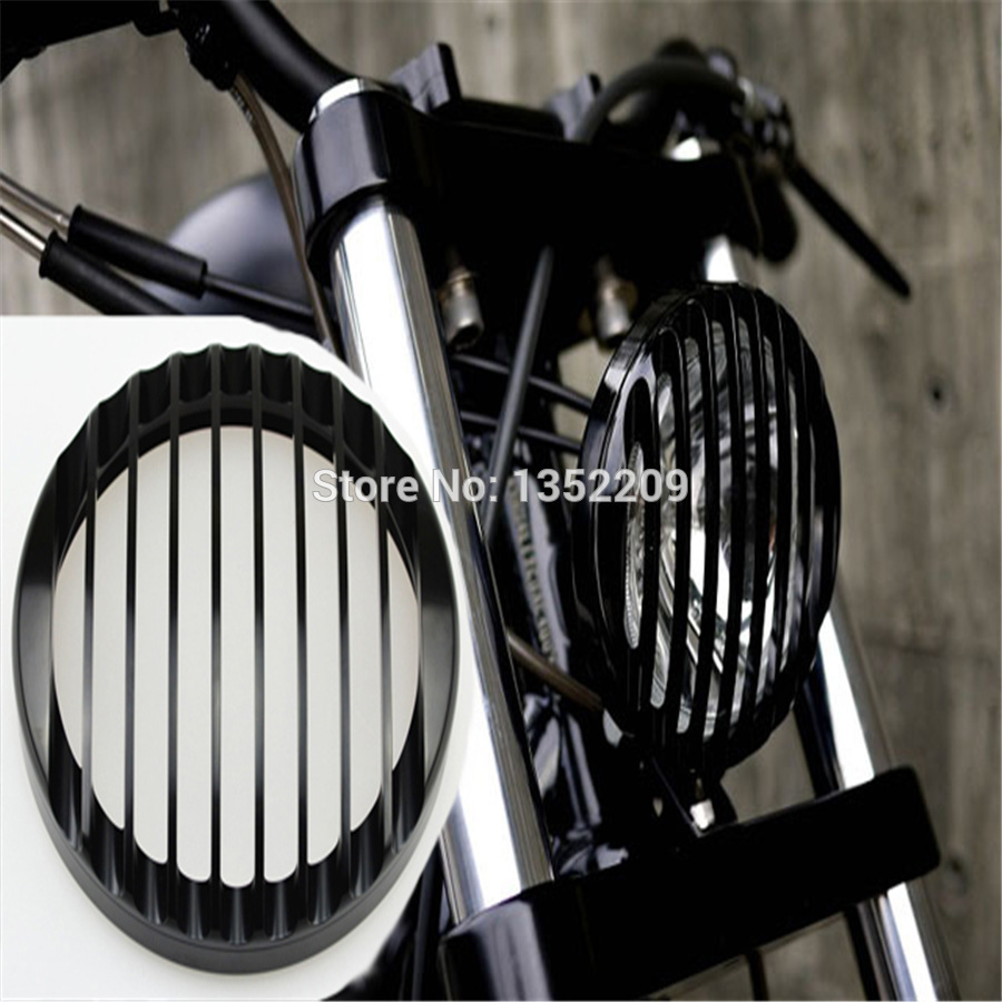 CNC Aluminum Black Headlight Protection and Decoration Grill Cover Fit For 2004-2012 Harley Sportster XL 883 1200