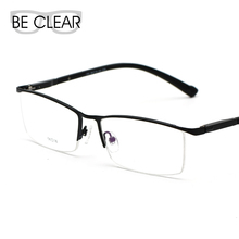 Aluminum Alloy Half Rim Optical Frame Prescription Men Spring Temple Reading Eyeglasses Sports Glasses Light Spectacle 813522