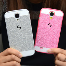 2015 Luxury Glitter Case For Samsung Galaxy S4 s4 i9500 Sparkle Bling Skin Glam Hard Plastic Back Cover Shell Cell phone Cases