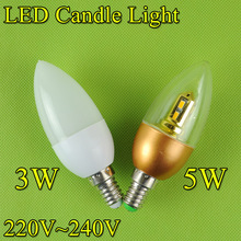 E14 LED Candle Bulb PVC 3w 5w Aluminum Shell 9w 12w LED Light 110V 220V Led Lamp E14 Golden Cool Warm White Lampara SMD 5730