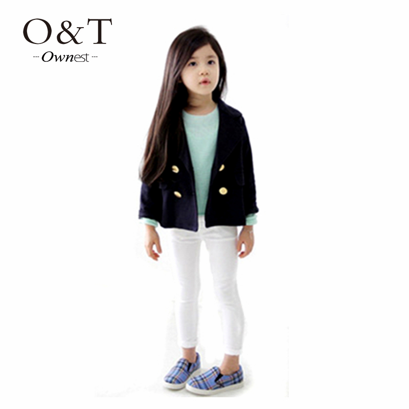 Drop Shipping New arrival Hot Sale 2015 Autumn Child Female Baby Slim Stretch Cotton Trousers Girl