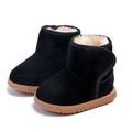 Winter Children Snow boots Kids Cotton shoes Hook Loop Plush warm Ankle boots Breathable Baby Cotton