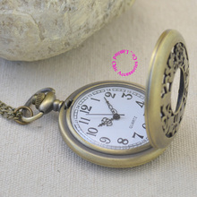 fashion quartz antique pocket watch woman alice in wonderland rabbit cat women vintage fob watches retro