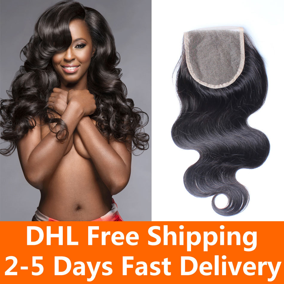 7A Brazilian Body Wave Closure Free Part Middle Part 3 Part Closure Brazilian Lace Closure Bleached