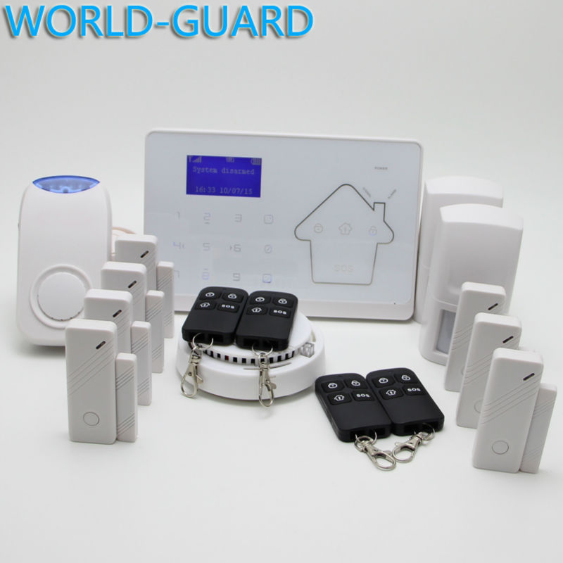 Android IOS APP 433Mhz Sensor Dual network GSM PSTN Sim Call LCD Smart Dislay Touch Keypad
