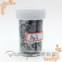 1 Roll Black Lace Fashion Nail Art Transfer Craft Foil Nail Sticker Tip MJ0984 A13 Free