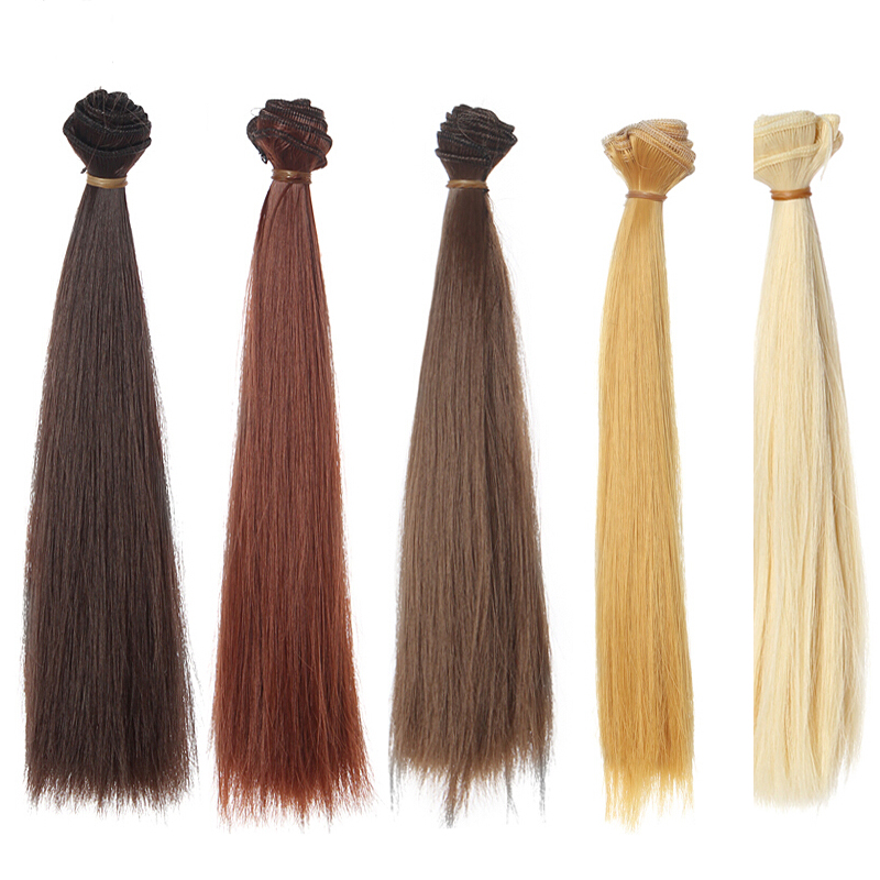 12PCS LOT Wholesale Synthetic Fiber High temperature Wig font b Blond b font Brown Black Straight