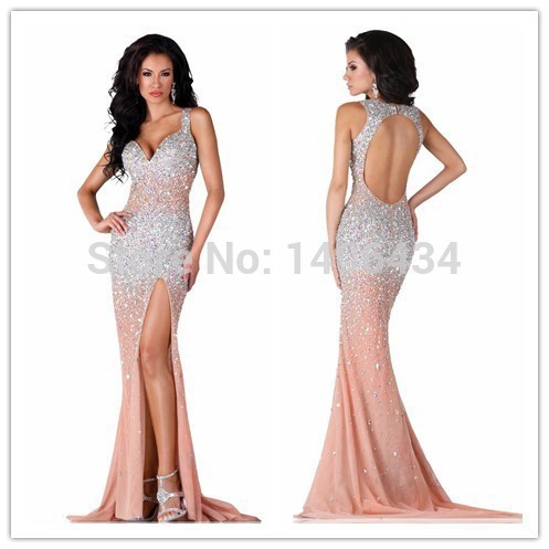 Robe de soiree longue strass