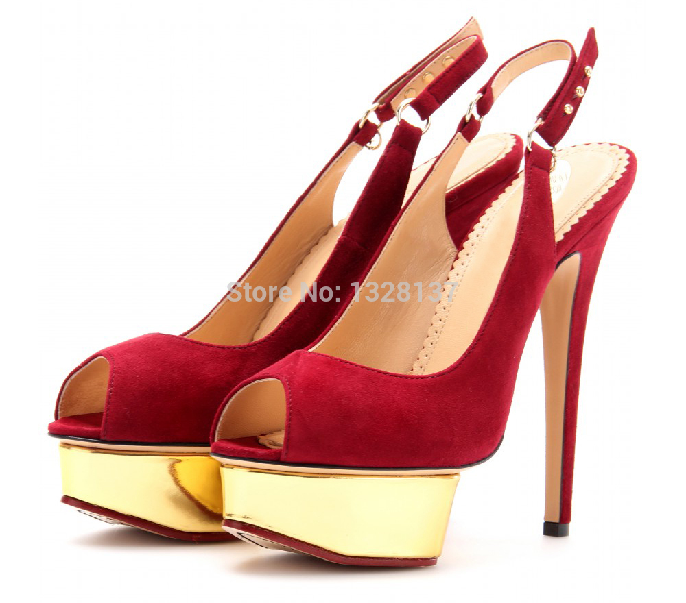 Online Buy Wholesale gold red bottoms heels from China gold red ...