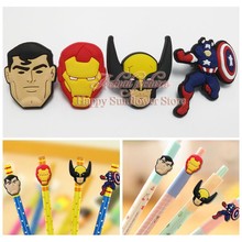 4PCS The Avengers Action Figures PVC Pencil Topper Pen refill School Supplies Kids Birthday Party Gifts