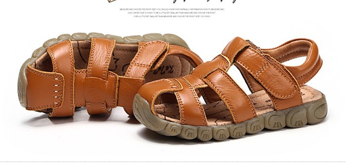 New 2015 Summer Kids Sandals Boys Genuine Leather Sandals Shoes Footwear Children Shoes Sandels Size21-36 Cow Sandalia Infantil free shipping (9)