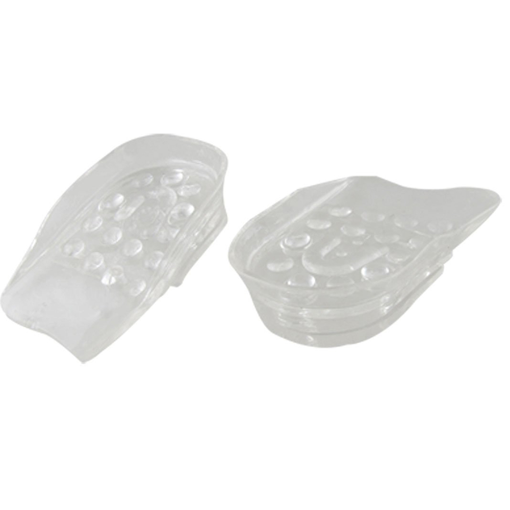 TEXU  1 Pair Silicone Gel Height Increase Heel Lift Shoe Pads Insoles Clear