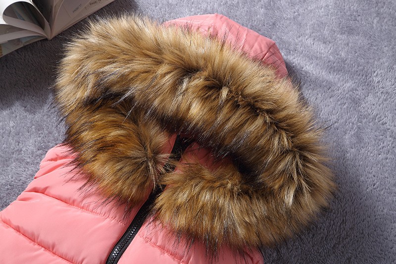 down vest with fur 0W0125 pink-2