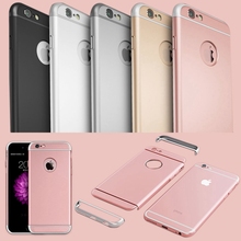 Роскошные съемный 3 в 1 жесткий пластмассовый чехол для Iphone 6 6 S 4.7 / Iphone 6 6 S 5.5 роуз чехол прозрачный оригинальный логотип круг