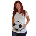 Yejia Fashion Summer Pregnant Women T shirts Maternity Clothes Funny Football Print Pregnancy Long Tee Shirts