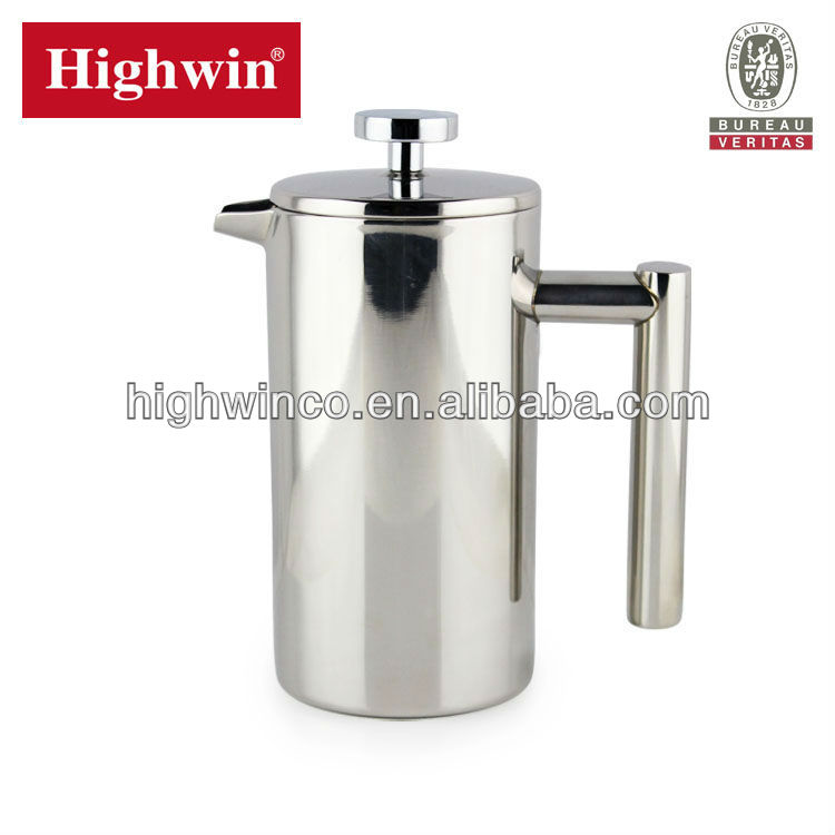 Export factory direct sale 1L double wall Stainless Steel french coffee press