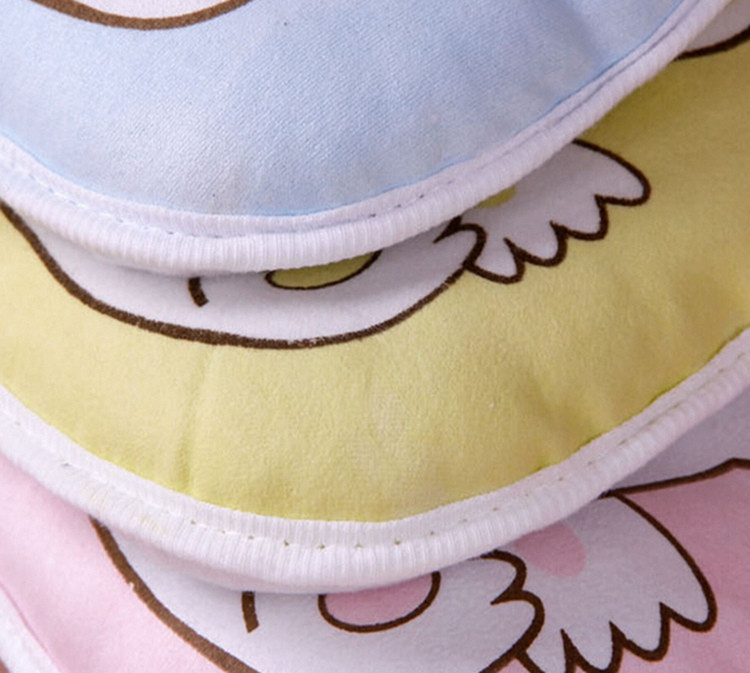 Newborn Bear Bedding Baby Nursing Pillow Prevent Flat Head 100% Cotton Animal Baby Shaping Pillow Pattern Comfortable Pink Blue (3)