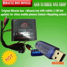Free ship 2015 Original Miracle box +Miracle key with cables (1.88 hot update) for china mobile phones Unlock+Repairing unlock