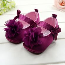 Infant Baby Girl Flower Bowknot Shoes Kid Child Cotton Prewalking Toddler Shoes