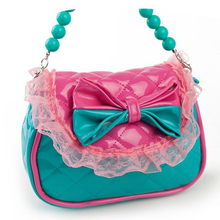 Korean style children coin purse baby princess handbag single shoulder bag big bowknot change purse for