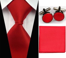 SNT0002 2014 Men s 100 Jacquard Woven Silk Solid Neckties Tie handkerchief Cufflinks Sets for men