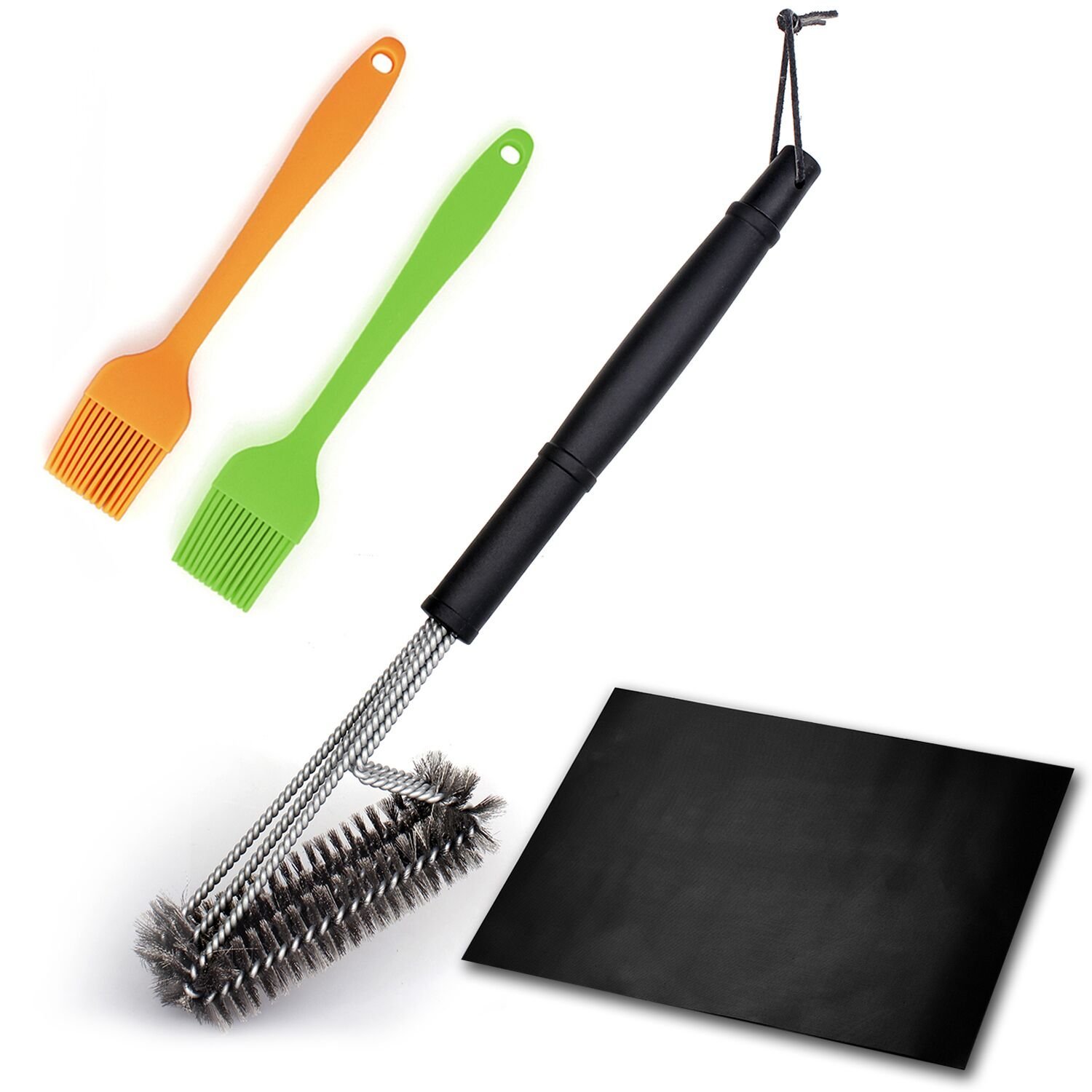 BBQ Grill Brush, 18" Triple Surface Area Stainless Steel Barbecue Grill