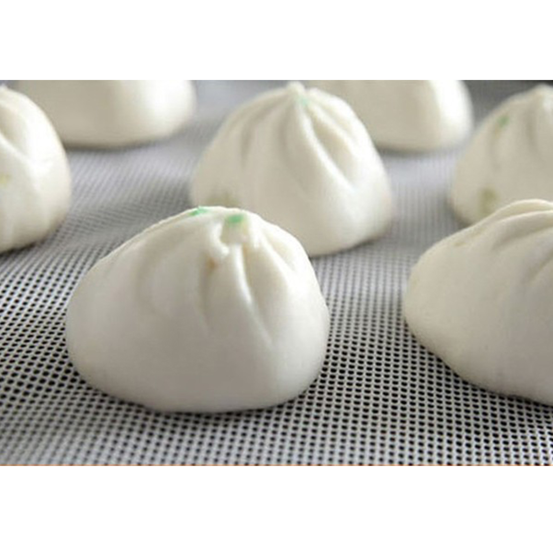 Resuable Non-Stick Steamer Round Dumplings Silicone Buns Bread Pad For Stuf X0Z3