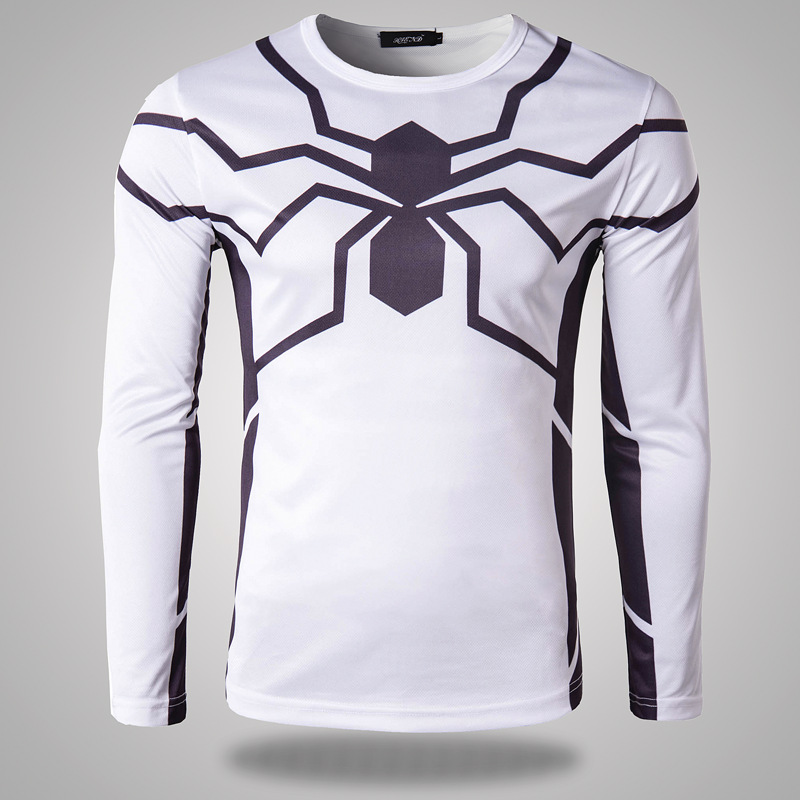 3D T Shirt Men Brand 2015 Fashion Spiderman Long-S...