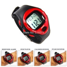 Pulse Heart Rate Monitor Calories Counter Fitness Watch Time StopWatch Alarm