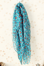 New Fashion Autumn Stylish Girl Women Scarf Winter Warm Tassel Chiffon Silk Polyester Leopard Printed Shawl