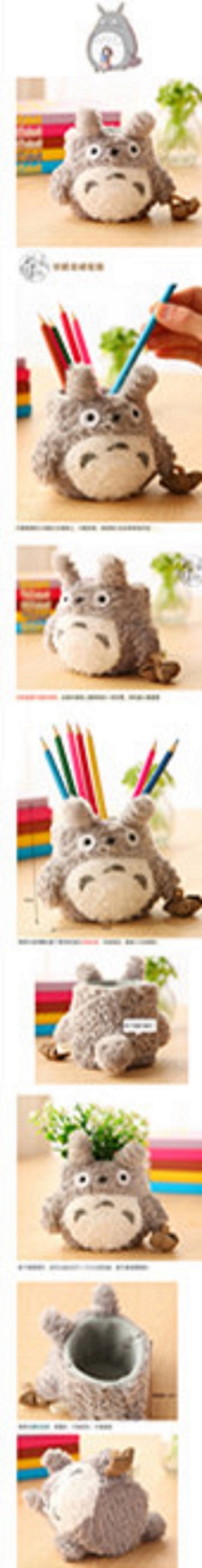 Super Kawaii MY Neighbor TOTORO Plush Cover DOLL ; Phone Stand Holder Pouch Case RACK DOLL & School Desk Pen Pencil Holder BOX