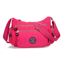 2 Models! Colorful Light Women Waterproof Nylon Handbag Kiple Style Women Nylon Messenger Shoulder Crossbody Bag