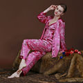 SSH008 Womens Silk Pajamas Set Pajama Pyjama Set for female Sleepwear Loungewear M L XL Fit