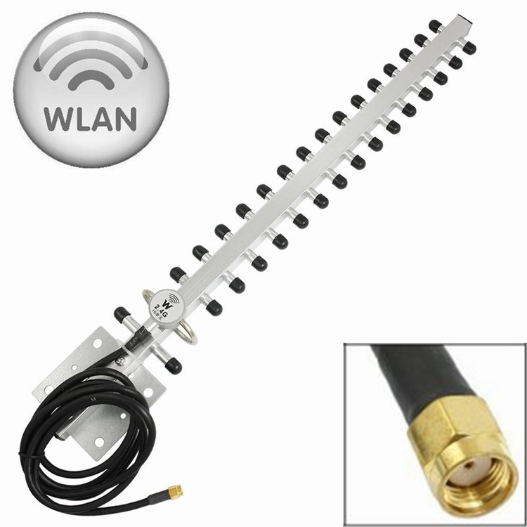 1.5M-2.4GHz-25DBI-High-Gain-Yagi-WLAN-WiFi-Wireless-Directional-Antenna-Booster-With-RP-SMA-Connector-For-Wireless-Network-Router-Reapter-USB-Adapter-IP-Camera-1