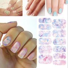 Free shipping Water Transfer Nails Art Sticker Pale pink leaf and flowers Design Manicure Decor Tools Water Film Paper Decals