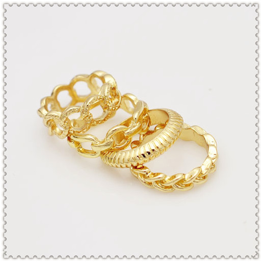 New fashion jewelry finger ring set mix design 1set=4pcs gift for ...
