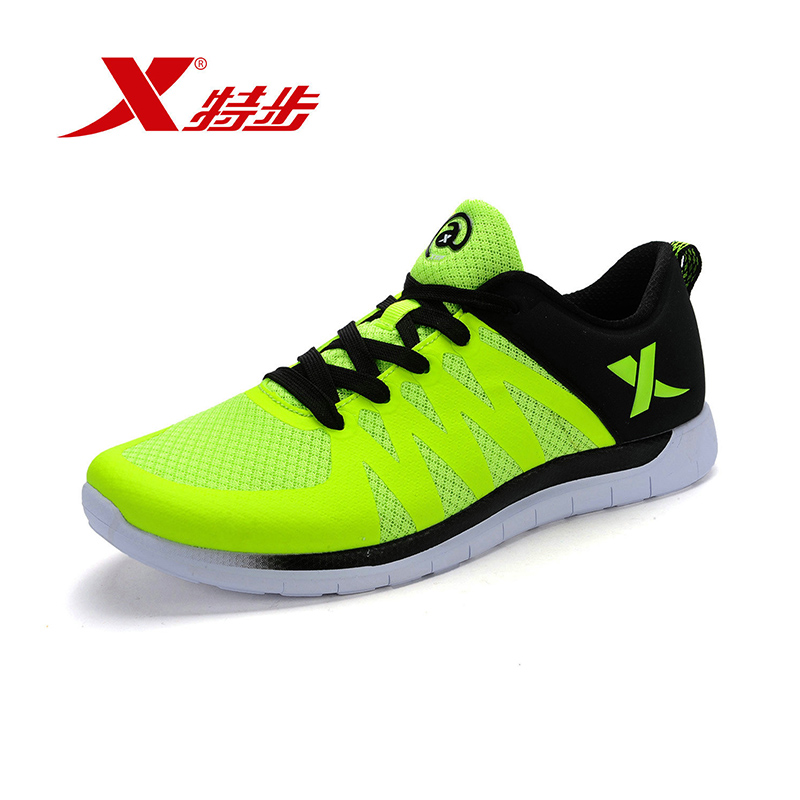 Xtep Men's Outdoor Lace-up Comfortable Spring Sports Shoes Mesh Breathable Damping Running Sneakers