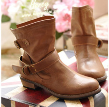 Huidong factory of western style belt buckle Vintage British boots Martin boots a flat with low