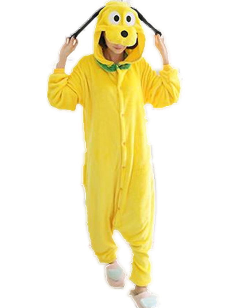Adult Fleece Animal pluto dog Pajamas jumpsuit Set Sleepsuit Onesie