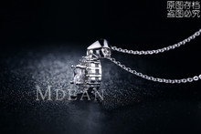 S925 Necklace Pendant white gold filled jewelry for women vintage wedding chain necklace wholesale 2015 New