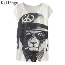 2015 New Fashion Vintage Spring Summer T Shirt Women Clothing Tops Blouse Animal Owl Print T